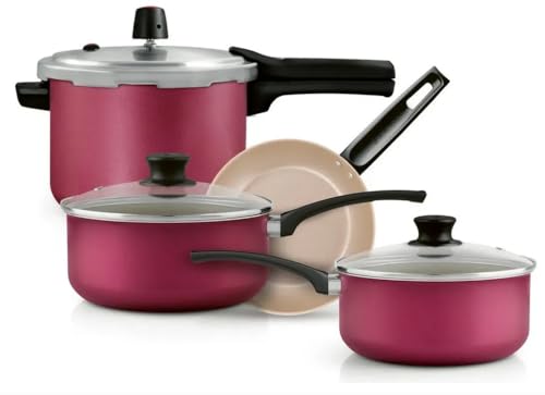 Conjunto De Panelas Alumínio 4 Peças Magnific Cereja Panelux