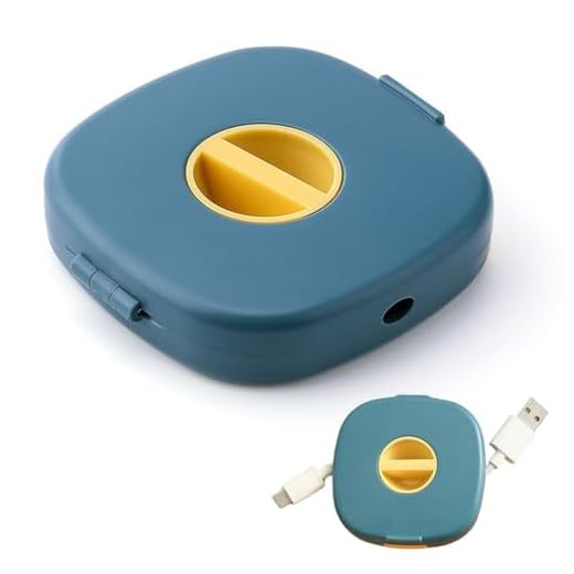 2 in 1 Cable Winder with Phone Stand,Durable Cable Management for Charging Cables,Portable Mini Cables Management Box for Various Type of Cabl-e,Solve Problem of Charge Cabl-e Everyday Devices