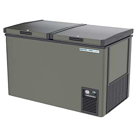Voltas CVF320DB3 Double Door Deep Freezer cum chiller, Convertible, GREY (303L Gross, 295L Net)