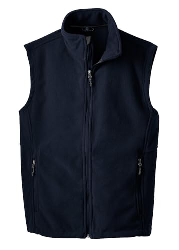 Joe's USA Men's Soft and Cozy Fleece Vest-XL-Navy
