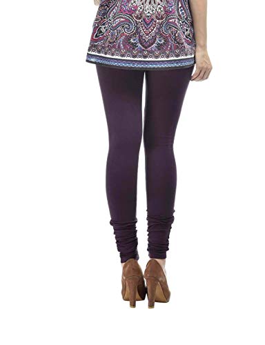 Image of Frenchtrendz Women's Cotton Spandex Stretchable Mid Rise Slim Fit Churidar Leggings Pull On