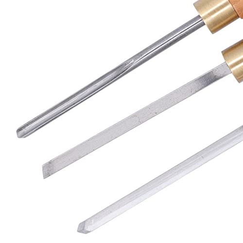 Set de 3 fresas para torneado de madera con mango de haya y hoja de acero miniatura 6