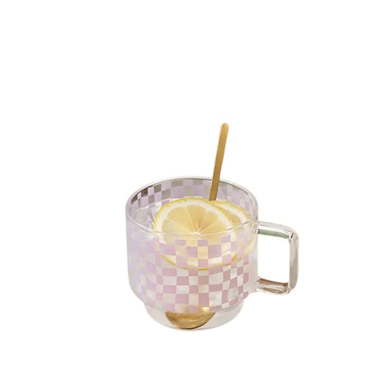 RYUHYF Mug Cup, Glass Cup,Coffee Tea Cup,Milk Cup,Juice cup,Lovers Cups,Set 1 Pieces, Microwave and Dishwasher Safe(Purple)