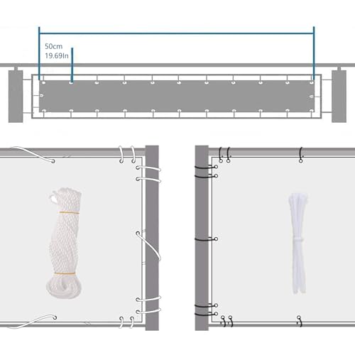Brise vue balcon opaque beige 80x500 cm en tissu de clôture - 8