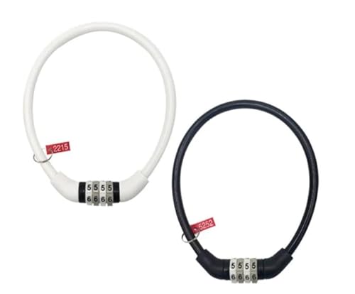 鍵 ロックキー ワイヤーロック ケーブルロック 自転車 チェーンロック 自転車ダイヤルロック モノトーン (黒)