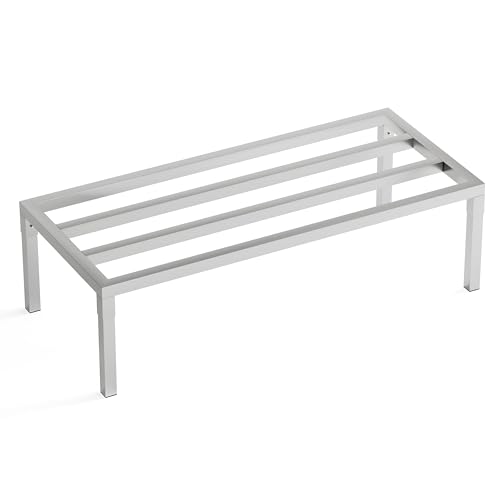 Yunphia US Aluminum Dunnage Rack 46 L x 20 W x 12 H 1700 lbs Load Capacity Commercial Food-Grade Floor Shelving for Patio Restaurant Kitchen Supermarket Garage.
