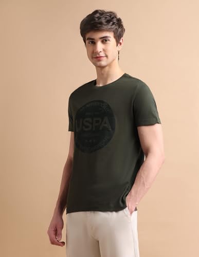 Image of U.S. Polo ASSN. Brand Printed Cotton T-Shirts for Men - Breathable & Comfortable, Half Sleeves Mens Casual T Shirts