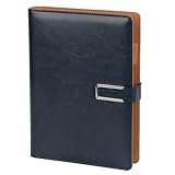Colacoo A5 Notebook Binder,A5 PU Leather Binder 6 Ring Planner Loose Leaf Personal Organizer Binder