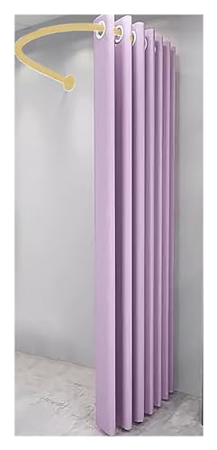 Wedding Dress Fitting Room Partition Curtain, Clothing Store Flat Wall Dressing Room Sheltering Screen, Commercial Wall Mounted U-Shaped Changing Room for Privacy Protection (Color : Set of
