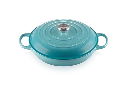 Le Creuset Cacerola baja de hierro fundido, 30 cm, 3, 5 L, Caribe, 21180301702430