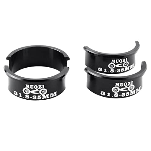 Aymzbd 4 Pieces Handlebar Shim 31.8mm to 35mm Stem for Road Bike, Black
