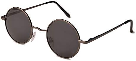 TrendyMateRetro Round Polarized Hippie Sunglasses Small Circle Steampunk Sun Glasses