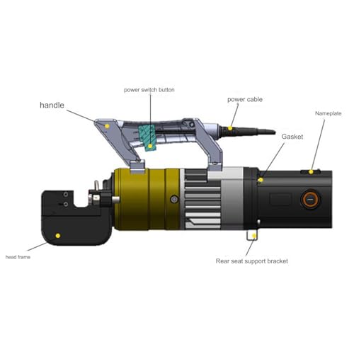 Máquina de corte hidráulica elétrica portátil do vergalhão, máquina de corte pequena do vergalhão, m