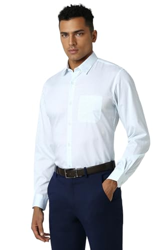 Image of Peter England Men Cotton Solid Slim Fit Shirt