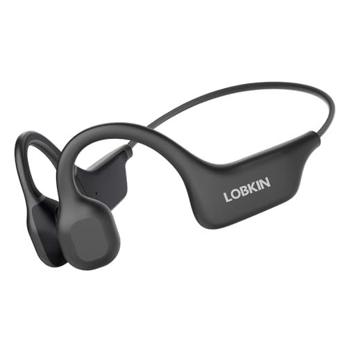 LOBKIN Knochenschall Kopfhörer Bluetooth,Open Ear Kopfhörer Kabellos Bone Conduction Headphones,Sportkopfhörer Kopfhörer für Fitness Radfahren Fahren Laufen
