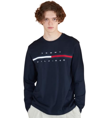 (トミーヒルフィガー) 【オンライン限定】 トミーヒルフィガーロゴロングスリーブTシャツ/TINO TEE C8378A9736 XX-LARGE ネイビーFAP
