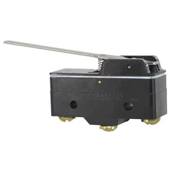Industrial Snap Action Switch, Hinge, Lever Actuator, SPDT, 15A @ 240V AC Contact Rating, Mfr: BZ-2RW805551-A2-A