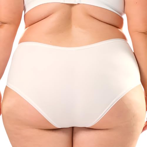 Kit 10 Calçola Plus Size Básica Calcinha Cintura Alta Para Senhora Modelagem Grande (BR, Numérico, 5