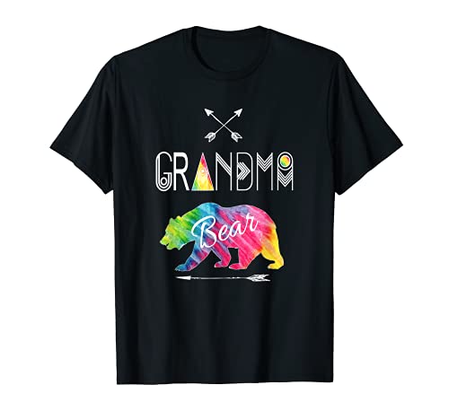 Grandma Bear Tie-dye assorti en famille Vacances et camping T-Shirt