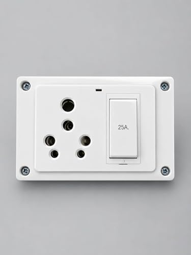 Image of Extension Board Combined Box 25 Amp with Universal Socket, Master Switch, LED Indicator | MCB Option | 240V Power Utility Box for Home, Office & Appliances | Without Wire