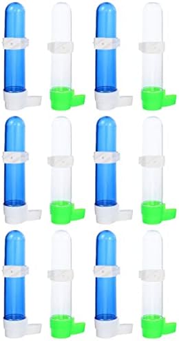 POPETPOP 12 pcs Automatic Pet Bird Drinking Feeder - Bird Water Dispenser for Cage Bird Water Bowl Bird Watering Supplies for Pet Parrot, Parakeets, Cockatiel, Budgie Lovebirds