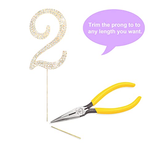 UNIIDECO - Topper per torta con numero 2, con