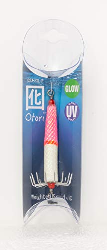 Otori Deluxe Squid Jig Pink/Glow - Skinny X Large