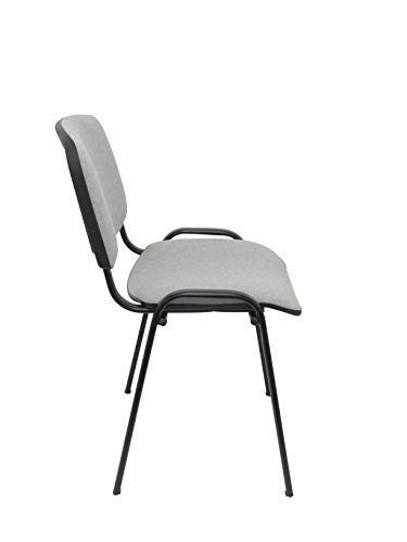 Miniatura 8 de Piqueras Y Crespo 2454140031 - Pack De 4 Sillas Confidentes Ergonomica, Apilable, Multiusos Y Estructura En Color Negro Asiento Y Respaldo Tapizados En Tejido Aran Color Gris Modelo Alcaraz