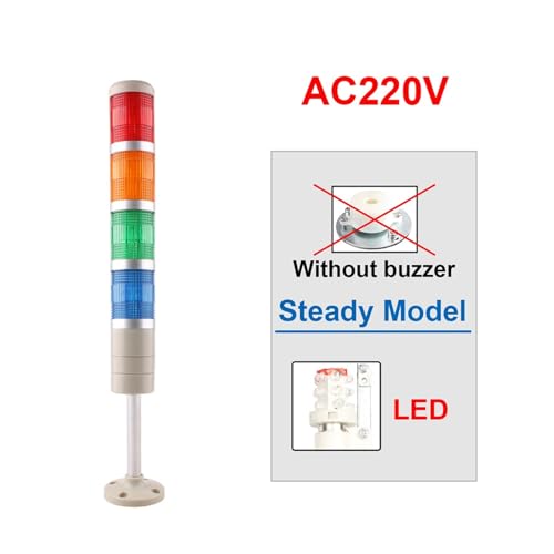 Indicateur fixe LED 220V résistant aux vibrations pour alerte machine 4 plots - 2
