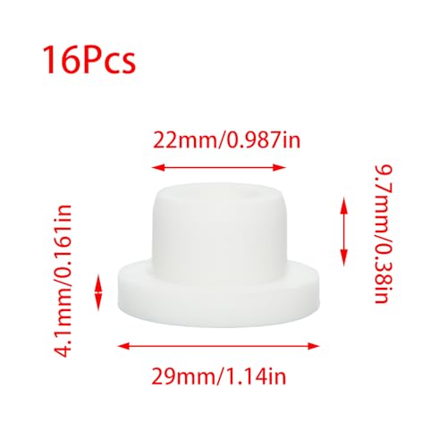 Image of 16 PCS Silicone Rubber Plug,White Hole Plug,Waterproof Plug Tube Plugs Hole Plug,Flexible Hole Plug Cover Fit for 0.87 inch /22mm