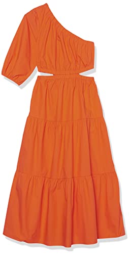 Image of The Drop Womens April One Shoulder Cut-Out Tiered Midi Dress