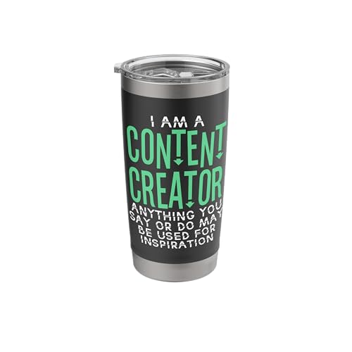 Content Creator, Inspiration, Influencer, Vlogger, Podcaster Stainless Steel Insulated Tumbler