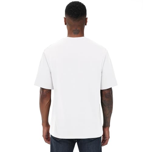 Image of KEEPSHOWING Mens Oversized T-Shirts, Cotton Loose Fit Crewneck Short Sleeve Casual Tees Workout Gym Basic Tops