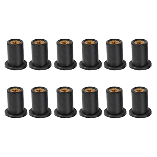 Fixations en caoutchouc métriques M5 pour kayaks | Lot de 12 inserts