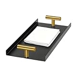 Gästehandtuchhalter – Organisationsaufbewahrung mit goldenem T-Griff-Design, ordentliches Handtuch-Display, Badezimmer-Zubehör für Zuhause, Küche, Bar, Partytisch, Metall-Finish, goldfarben