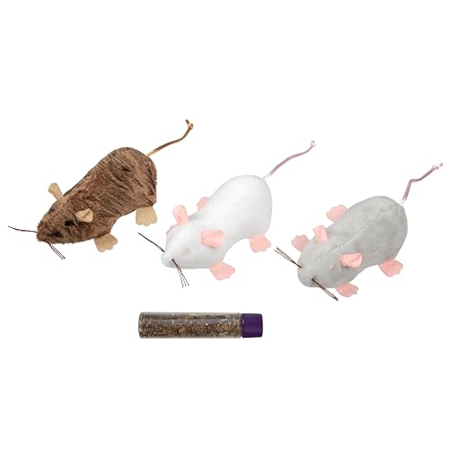 SmartyKat Crazy Creepers Refillable Catnip Plush Rat Cat