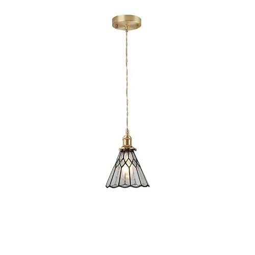 Image of Nordic Modern Copper LED Pendant Lamp Beside Cafe Bedroom Restaurant Japanese Style Glass Hanging Light(Type J)