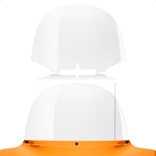 Image of PBYMT 13 inch Windshield Windscreen 96-13 Compatible for Harley Davidson Touring Street Glide Electra Glide FLHT FLHTCU Ultra Classic Glide FLHX FLHTK Tri Glide 1996-2013, Clear