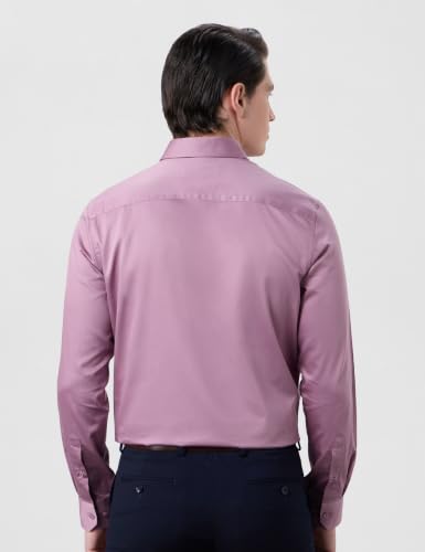 Image of Symbol Premium Men's Slim Fit Satin Formal /Dress Shirt | 100% Cotton | Soft & Lustrous Finish | Available in Plus Sizes