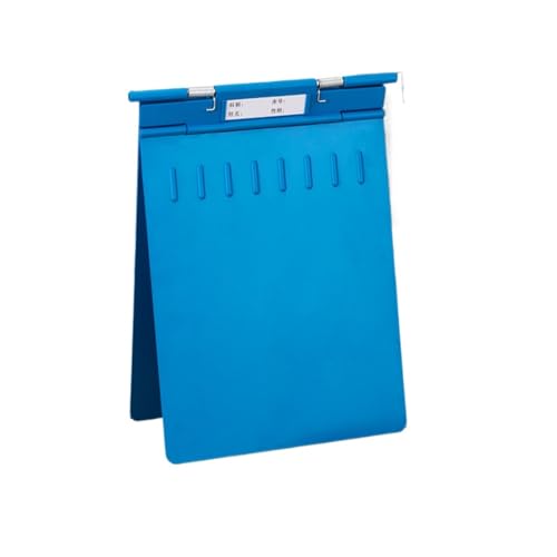 A4クリアファイル ドキュメントファイル 書類整理 ABS樹脂製 24.7x32.8cm 耐衝撃 スプリング蓋 内歯デザイン 軽量 5色展開 病院 オフィス 学校 業務用 (水色/420 g/10個入)