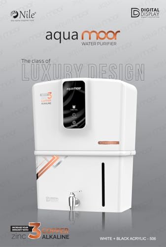 Image of Aqua Moor RO+Copper+Zinc+Alkaline Water Purifier | Digital Display | 12 Ltr Storage Tank | Copper Zinc Alkaline Technology