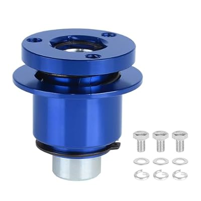 360° Steering Wheel Quick Release Hub Kit - Includes Bolts & Washers, Fits Most 3-Hole Steering Wheels