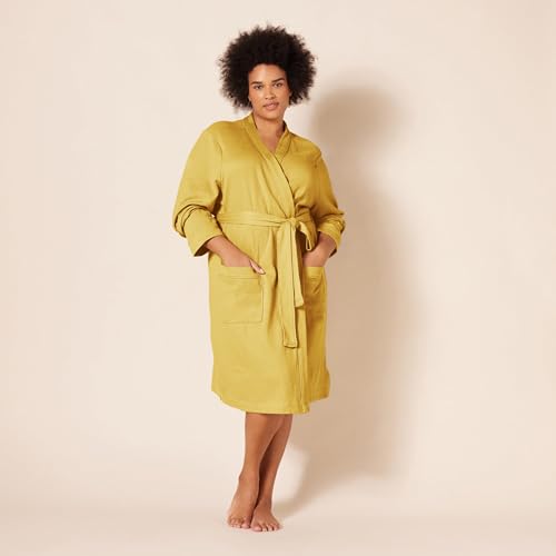 image for Amazon Essentials Women's Lightweight Waffle Mid-Length Robe (Availabl
