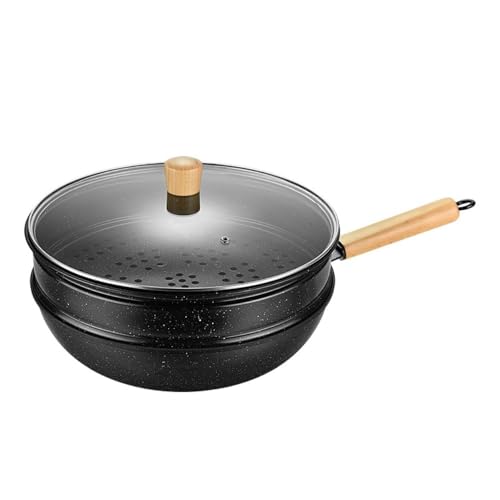 Wok de hierro fino con tapa, 12.6 pulgadas miniatura 1