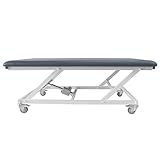  Bobathliege einteilig, Bobath Liege, Therapieliege elektrisch höhenverstellbar, fahrbar, Farbe Bezug:80 betongrau