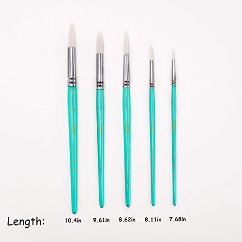 Image of THOOVI - HIMI Little Bird - Brush Set - 5 pcs - Green