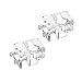 JianLing 2PCS Fish Tank Stabilizer Acrylic Inlet and Outlet Pipe Holder Aperture 22mm White Transparent Hose Holder Aquarium Filter Holder for Clamping 5-15mm Thick Glass