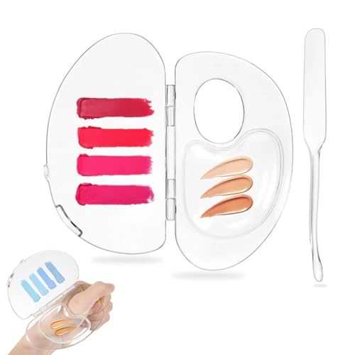 Yeomju 2 Stück Makeup Mixing Palette Kann Flüssige Foundation Speichern, Make Up Mischpalette, Acryl Palette, Pigment Transparente Makeup Palette Für Foundation Make up