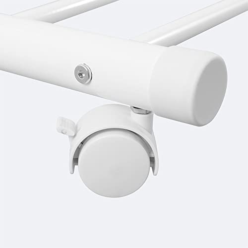 Portant à vêtements pour chambre à coucher blanc et mobile - 8