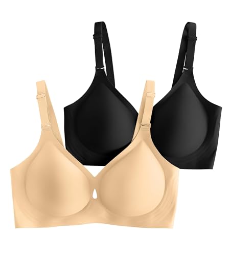 Image of Padded Wireless Bras for Women - Wireless Bra Bralettes for Women with Support Padded Bralette